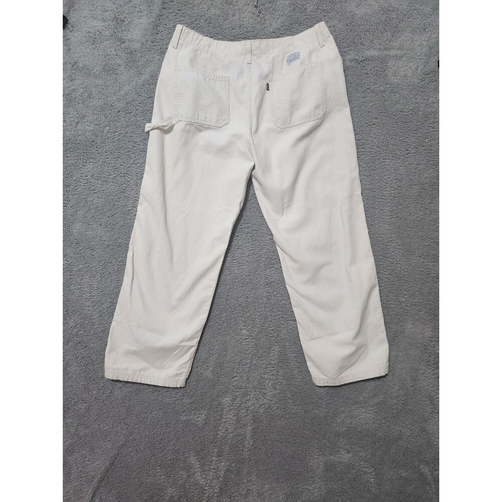 ** VTG Levi Jeans Women Size 16 White carpenter jeans 90s 58946-5508